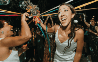 Packed dance floor at a wedding